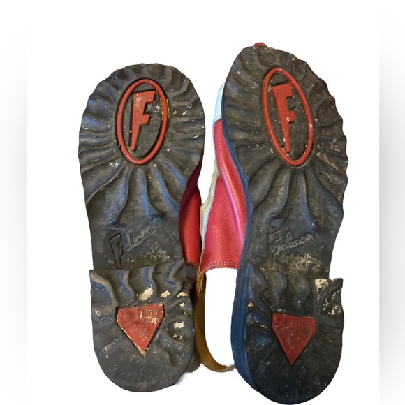 John Fluevog Blue and Red Leather Sandals, rare - Picture 3 of 3